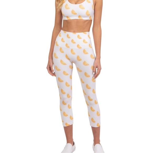 Morgan Stewart Sport Tangerine Active Leggings - Picture 3 of 4